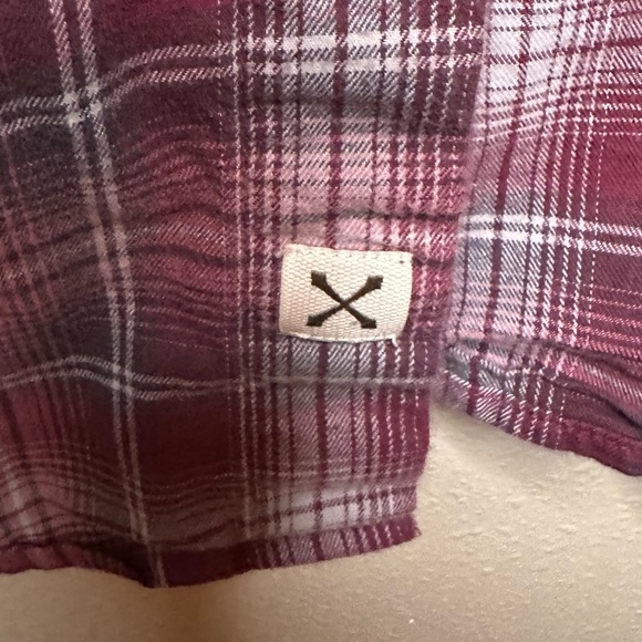 Land’s End Blake Shelton Red/Gray Plaid Button Down Flannel Shirt Size Large - Picture 3 of 10